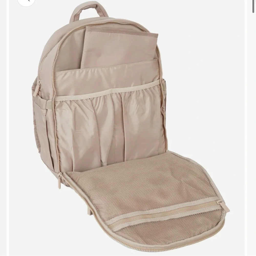 The Nylon Diaper Pack in Beige by Fawn Design - Beige